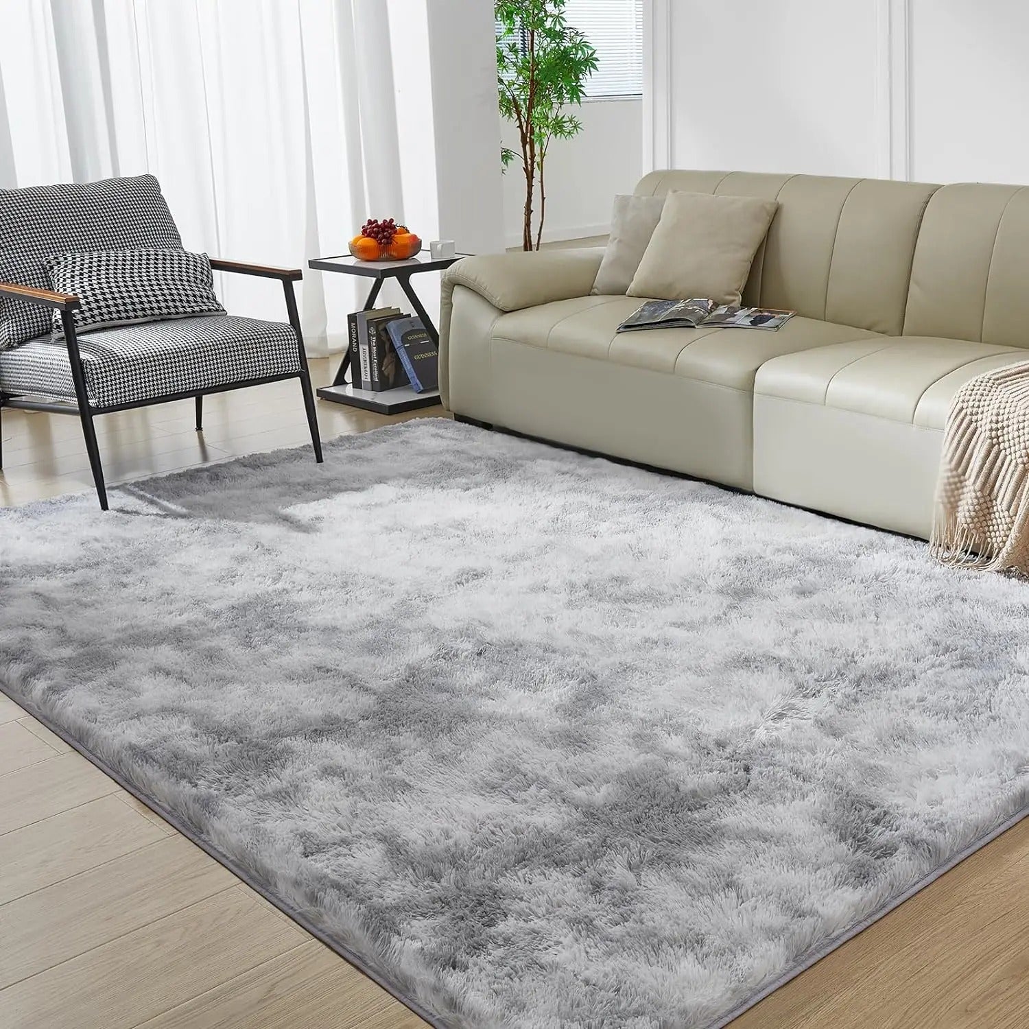 Ultra-Soft Plush Floor Rug (Gray)
